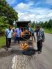 การซ่อมแซมพื้นผิวจราจรสายสามแยกประแส-บ้านเขาจุก ช่วงแยกชุมนุ