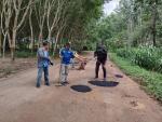 งานป้องกันฯ สำนักปลัด ร่วมกับกองช่าง หมู่ที่ 5 ออกดำเนินการป